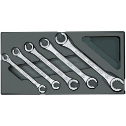 Gedore 1731157 Open Double Ring Wrench Set in 1/3 ES module