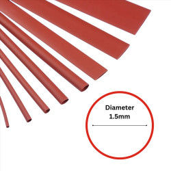 1.5mm x 1.2m Red Heat Shrink Sleeve
