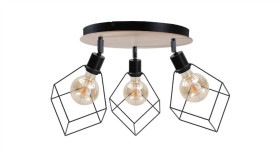 Spot Loftowy 3X E27 Ruben Wood