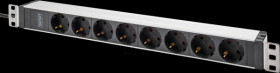 DN-95428 19" socket strip, 1U, 8-way