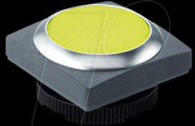 1.30.270.071/2400 FS+ 22 - push-button - square, metal, yellow, can be illuminated