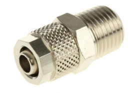 Adapter gwintowany prosty gwint – rura, 15 barów