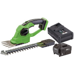 Draper 94594 D20 20V 2-in-1 Grass and Hedge Trimmer with Battery &amp; Fast Charger