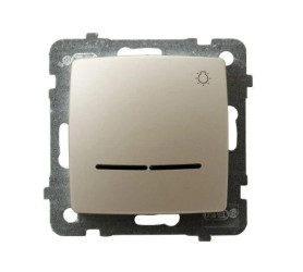 KARO Przycisk /światło/ z podświetleniem ecru perłowy ŁP-5SS/m/42