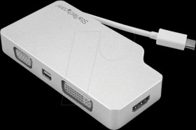 CDPVGDVHDMDP USB C 4K multiport adapter mit VGA, DVI, HDMI, mDP
