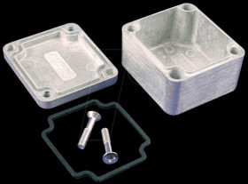 1550Z101 Die-cast aluminium housing, 50 x 45 x 30 mm, thick-walled, IP 66