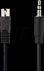 CAGL20100BK20 Nedis DIN Audio Cable | DIN 5-Pin Male | 3.5 mm Male | Nickel Pl