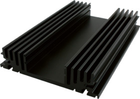Extruded heatsink, (L x W x H) 106 x 24 x 100 mm, black anodized, 10085018