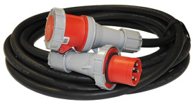 Przedłużacz budowlany siłowy elCORD CEE 63A 400V IP67 20m H07RN-F 5G16 z wtyczką i gniazdem CEE 63A-5P IP67 30466200