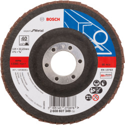 Bosch 2608607349 Flap Disc 115 x 22.23mm 40 Grit for Metal
