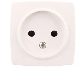 OTEO Gniazdo pojedyncze b/u 16A z przesłonami białe 086122