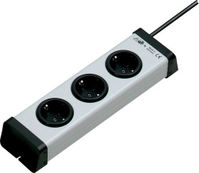 Listwa zasilająca, 16A, 250 V AC, 3 wtykowa dł. kabla 3m Typ F - niemieckie Schuko