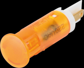 QS101XXHO220 Indicator LED, 220 V AC, 10 mm, FASTON, orange