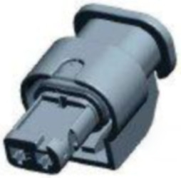 Socket, unequipped, 2 pole, straight, 1 row, black, 1-1670915-1