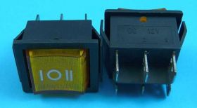 PRZEŁ.3-POZ.I/O/II 12V YELLOW PODŚWIETL.