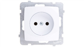 Karo Gniazdo Pojedyncze B/U Białe Gp-1S/M/00