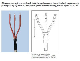 Głowica kablowa bez końcówek GUST-12/150-240/800 - TE Raychem