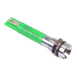 Q8R1CXXHG24E Hyper Bright Green Recessed 8mm 24VDC LED Panel Indicator IP67 APEM