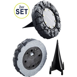 Heitronic 500581 Siena LED Garden Light Set Dark Grey Solar Powered