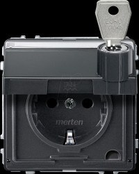 MEG2316-7214 Socket, hinged cover, lockable, various closures