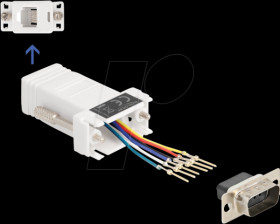 67073 Adapter D-Sub 9 Pin plug &gt; RJ12 jack Mounting kit, white