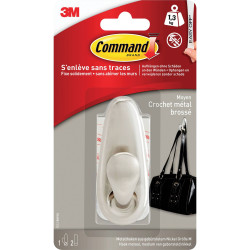 3M FC12-BNFGN Command&#x2122; medium metal hook &quot;classic&quot; 83 x 32 x 32 mm Nickel 1 pc