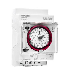 Przełącznik czasowy DIN 1-kanałowy Analogowa 230 V AC Grässlin