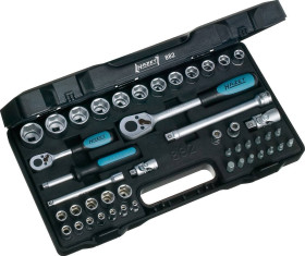 Hazet Zestaw kluczy nasadowych system metryczny 1/4" (6,3 mm), 3/8" (10 mm) 46 szt. 882
