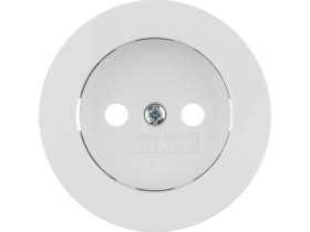 R.1/R.3 Płytka czołowa do gniazda bez uziemienia biały 3967032089 HAGER
