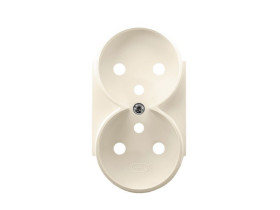 ARIA Pokrywa gniazda podwójnego do ramki Prestige z uziemieniem ecru PGP-2URAZ/27 OSPEL