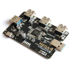 MEGA4: 4-Port USB 3.1 PPPS Hub for Raspberry Pi