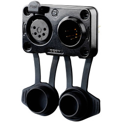 Rean RRX5MF-Z-012-0 XLR Connector 5-Pin Socket IP65 Black 100 pcs