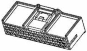 Socket, unequipped, 12 pole, straight, 2 rows, natural, 936196-1