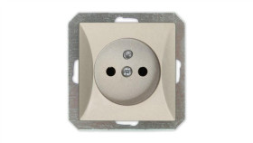 Opal Gniazdo Pojedyncze Z Uziemieniem Do Ramki Satyna Gpt-16/M Op Pi