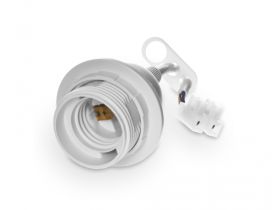 Oprawka plastikowa z kołnierzem E27 przewodem