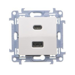 SIMON10 biały CEC2CAQ.01/11 Ład. USB + USB-C 30W