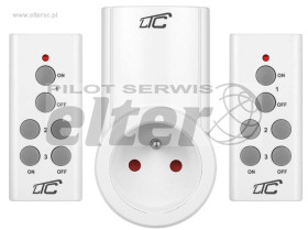 Gniazdo sieciowe z dwoma pilotami