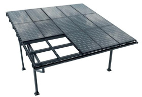 Carport 2 stanowiskowy szczelny - kolor Antracyt