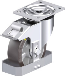Blickle 939151 L-ALST 150K-FI-AS-FS Rolka obrotowa z blachy stalowej Średnica koła: 150 mm Maksymalne obciążenie: 400 kg