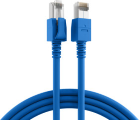 Patch cable, RJ45 plug, straight to RJ45 plug, straight, Cat 6A, S/FTP, LSZH, 0.5 m, blue, DCK1001BL.0,5