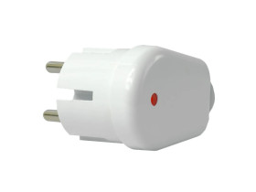 Wtyczka kątowa Uni-Schuko, 2P, 16A z podświetleniem WT-16 K2/S BI