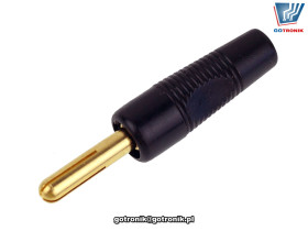 Wtyk banan 4mm czarny