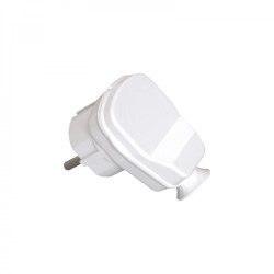 Wtyczka kątowa 2P+Z AWA-5/BIAŁA