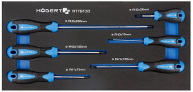 Zestaw wkrętaków PH 6 szt., wkład EVA HT7G133