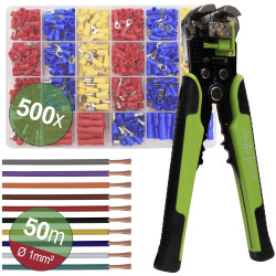 Quadrios 22T012 Cable Stripper Set Multi-Function Crimping Tool Kit