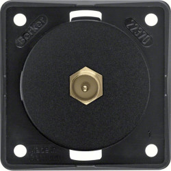 Integro Flow Gniazdo antenowe TV z obudową nieekranowaną czarny mat 945812503