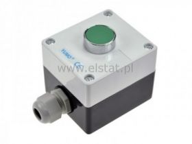 Przełącznik przyciskowy w obudowie, zielony