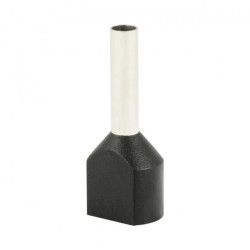 Końcówka tulejkowa izolowana HI 2x1,5/10-cza czarna (100 szt.) Al/Cu