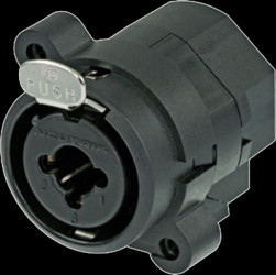 XLR jack combination, 3 pole, gold-plated, metal, NCJ6FI-H