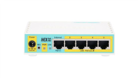 Router Rb750upr2, 5X Rj45 100Mb/S, 1X Usb Mikrotik Hex Poe Lite